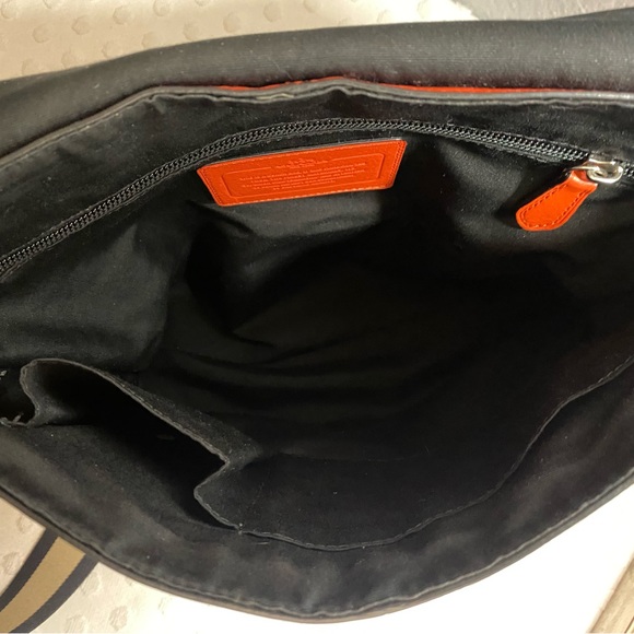 Vintage Unisex COACH Sullivan Metropolitan Map Bag in Coral Calf Leather - Picture 15 of 16